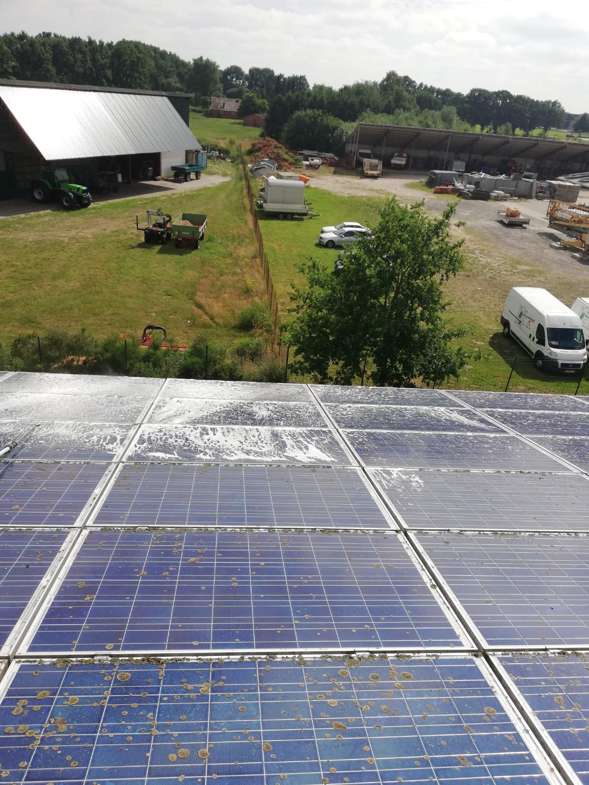 Solar panel cleaning