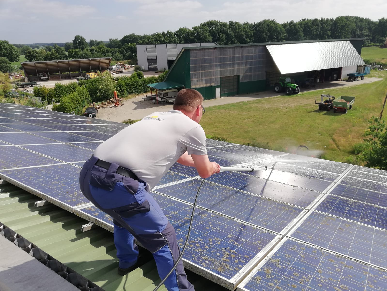 Solar panel cleaning